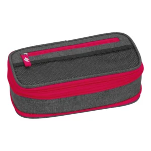 Pennetui neon stretch grå/rosa