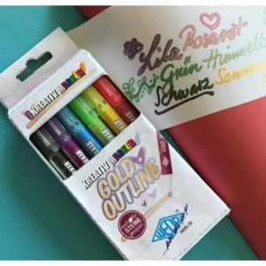 Kreative outliner pen assorted (6) Guld