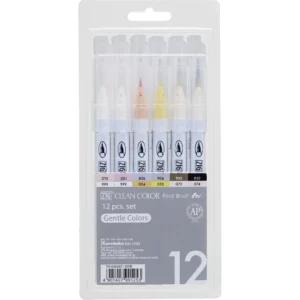 ZIG Clean Color Real Brush Gentle Colors 12/etui