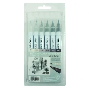 ZIG Clean Color Real Brush kall grå 6/etui