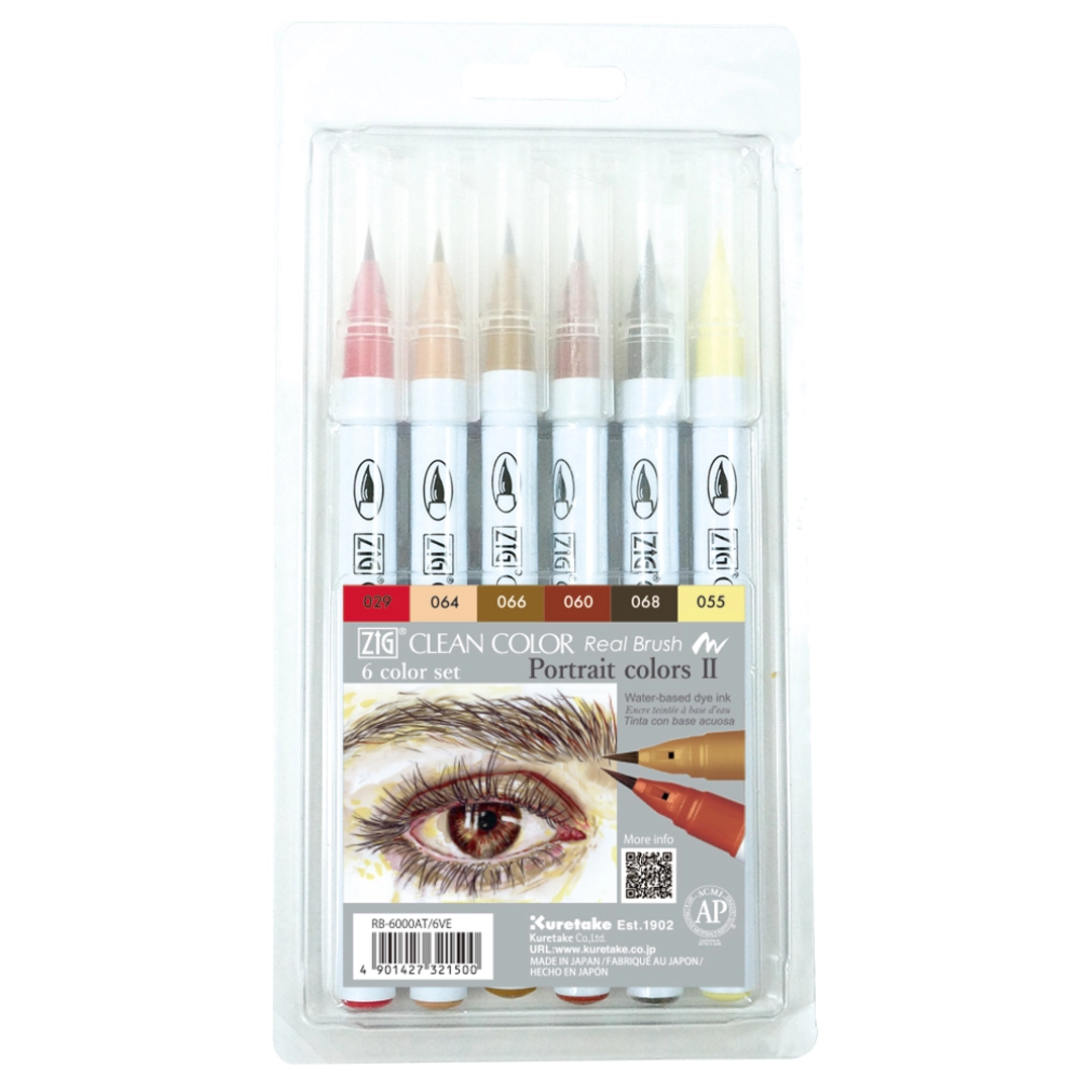ZIG Clean Color Real Brush portrait II 6/etui