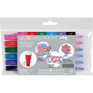 ZIG Clean Color DOT 6 color set