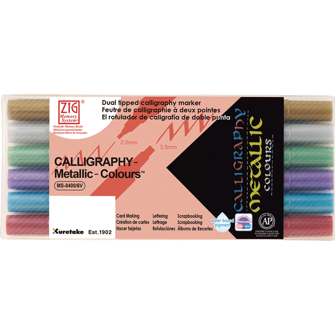 ZIG Calligraphy Metallic 6/etui