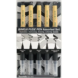 ZIG Bimoji Fude pen set (5)