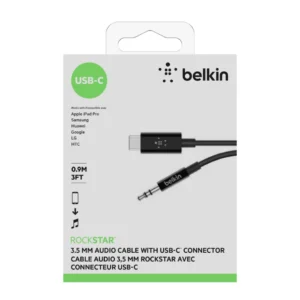 USB-C to 3.5 mm Audio Cable, Black (0.9m)