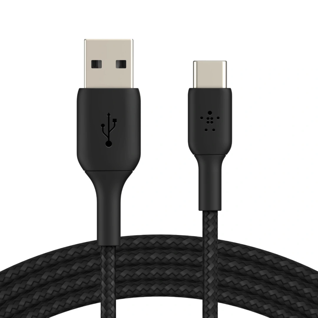 BOOST CHARGE USB-A to USB-C Cable Braided, Black (2m)