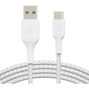 USB-C to USB-A Cable Braided, White (3m)