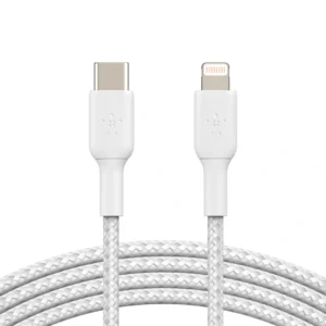 Belkin USB-C to Lightning Braided, White (2m)