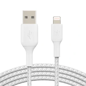 Belkin USB-A to Lightning Braided, White (3m)