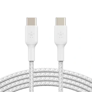 BOOST CHARGE USB-C to USB-C Cable_Braided, 1M, White