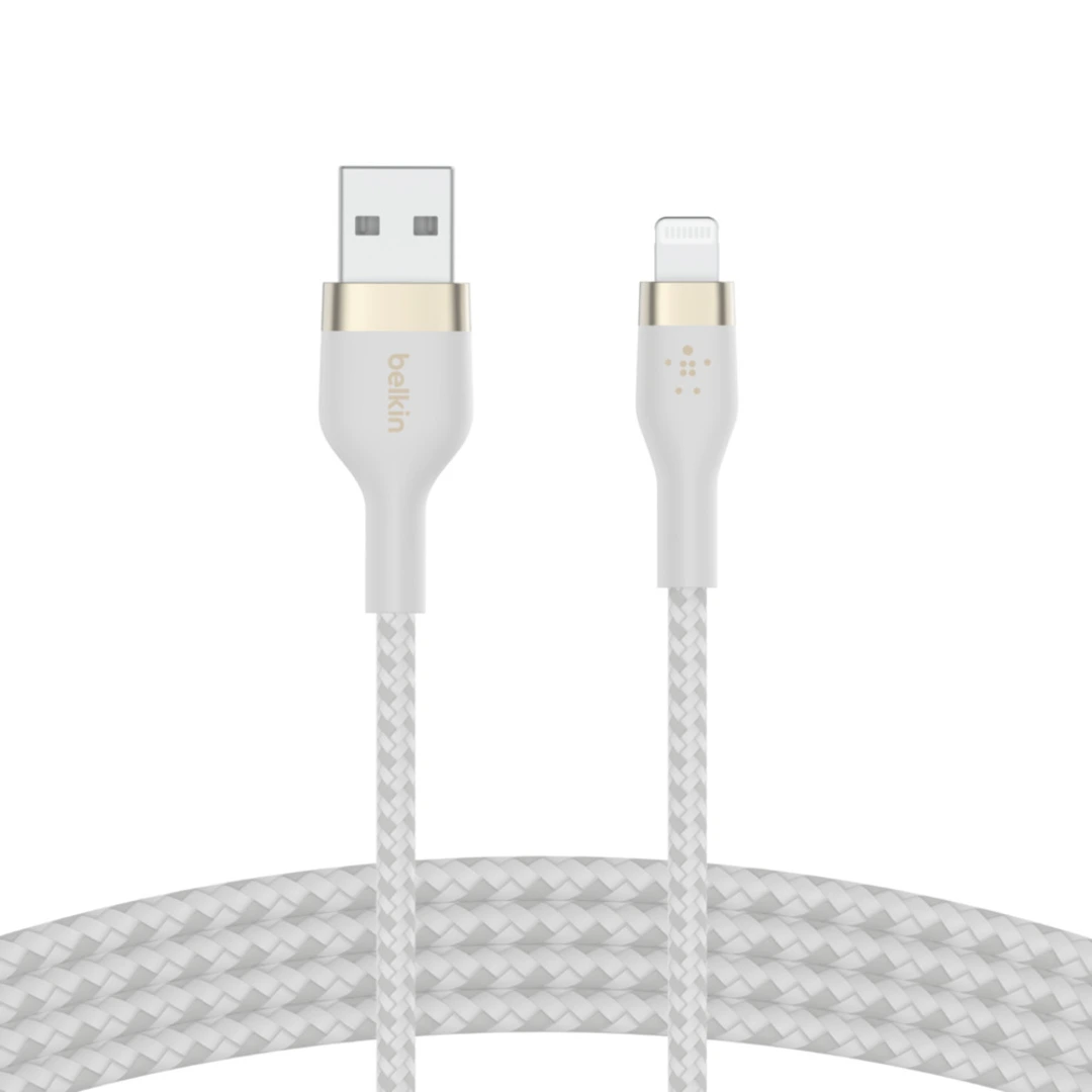 BOOST CHARGE USB-A to LTG_Braided Silicon, 2m, White - Bild 2