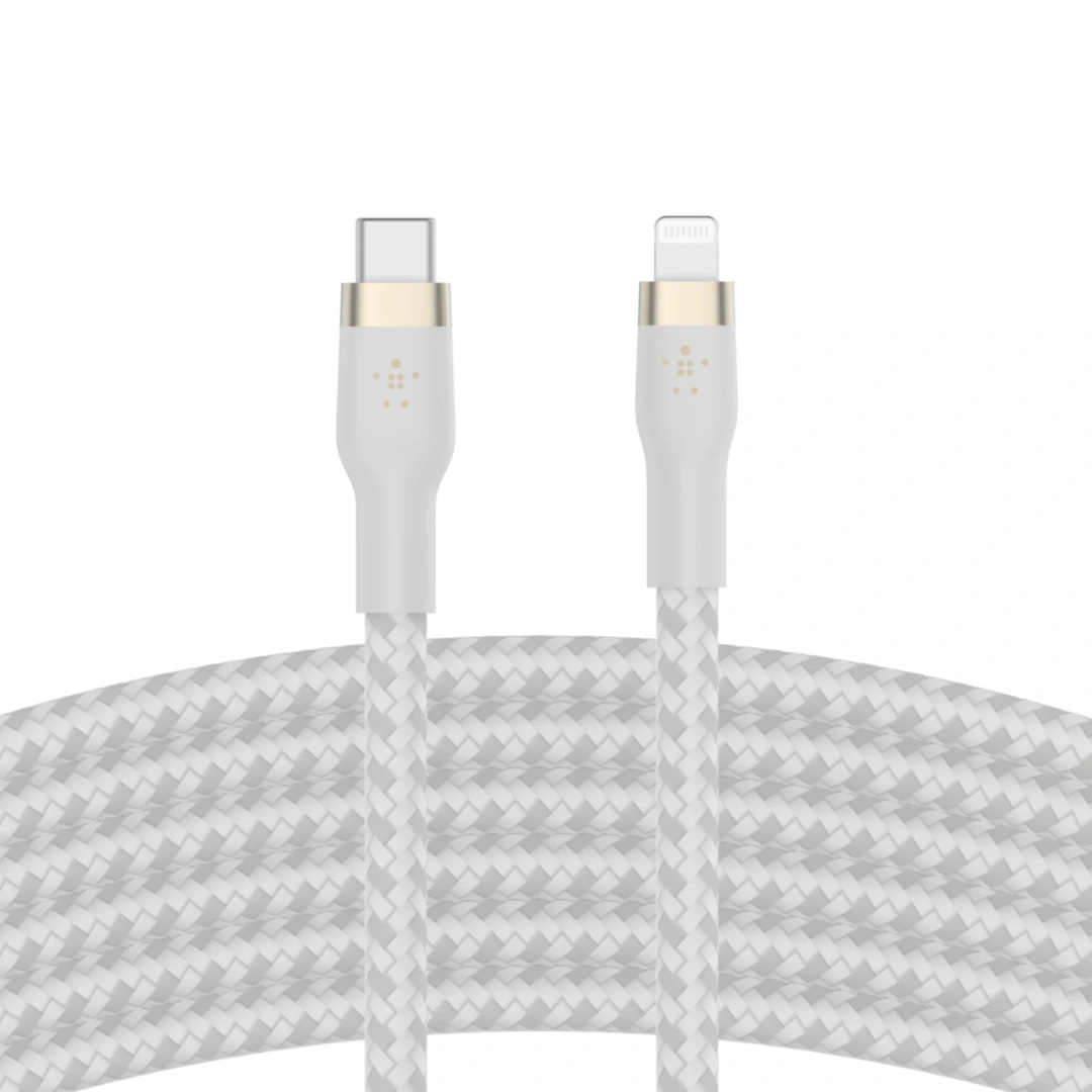 BOOST CHARGE USB-C to LTG_Braided Silicon, 3m, White - Bild 2