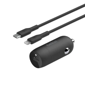 30W USB-C PD Car Charger With PPS W/PVC,C-LTG, 1m, Black