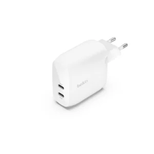 Dual 30W USB-C Wall Charger PD 60W, White