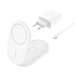 BOOSTCHARGE Qi2 15W Magnetic 2in1 Stand, White