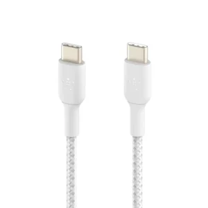 BOOST CHARGE USB-C to USB-C CableBraided, 2m, White