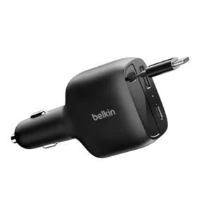 BELKIN 75W 2-Port Retractable USB-C cable Car Charger