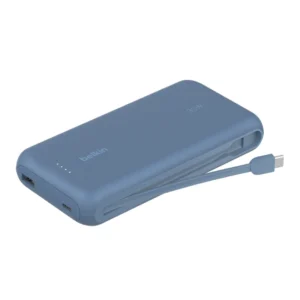 BELKIN 20k PD30W Integrated USB-C Cable Power Bank, Blue