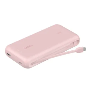 BELKIN 20k PD30W Integrated USB-C Cable Power Bank, Pink