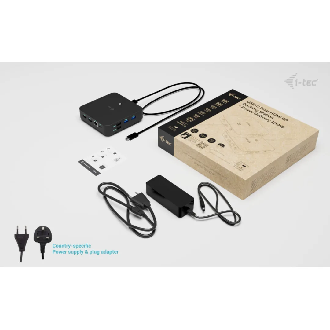 I-TEC USB-C DP Dual HDMI Docking Station, PD 100W + PSU 100W - Bild 4