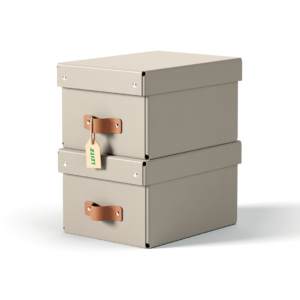 L:Puro Förvaringslåda Liten 2st Beige