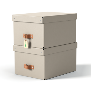 L:Puro Förvaringslåda Medium 2st Beige
