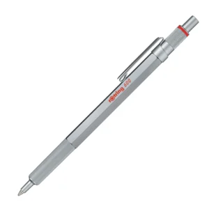 Rotring 600 ballpen silver M black ink