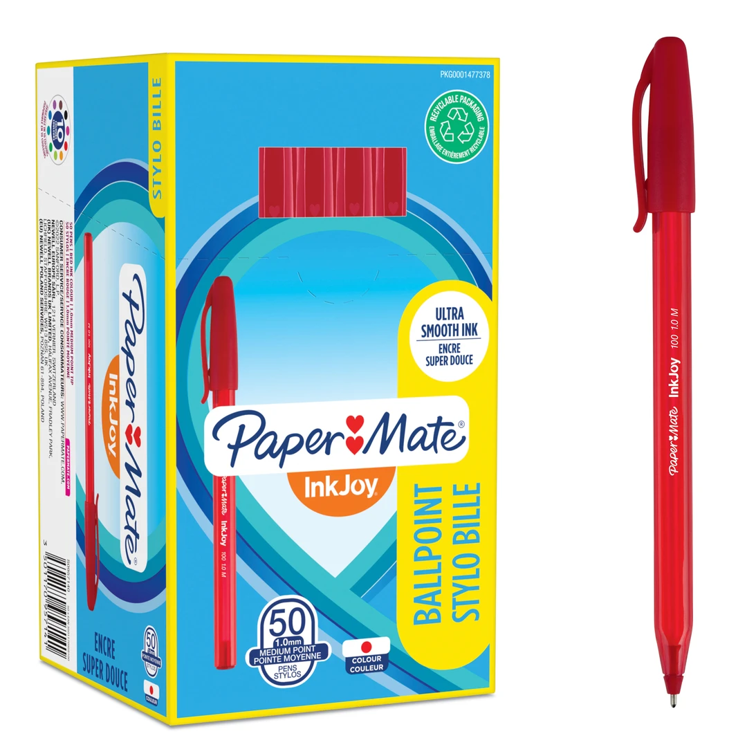 Kulpenna Papermate Injoy 100 Capped M röd