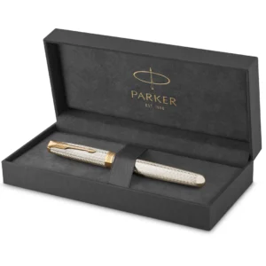 Parker Sonnet Mistral silver G.T Fountain pen F black ink