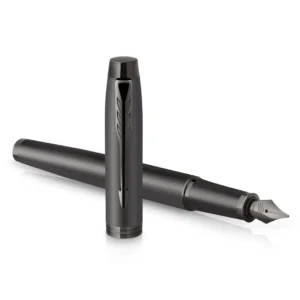 Parker IM Monochrome Titanium fountain pen M blue ink