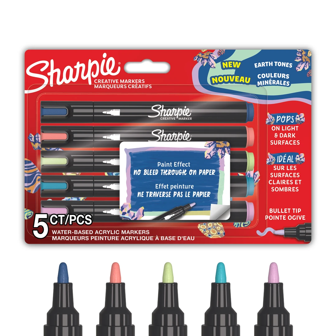 SHARPIE Creative Acrylic Marker Earth Tones Bullet tip (5)
