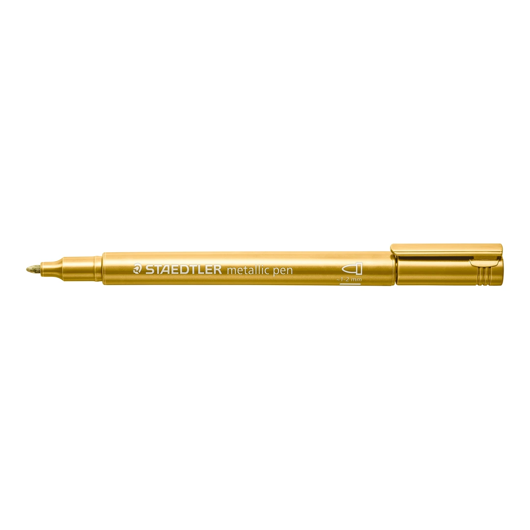 Marker white pen gold