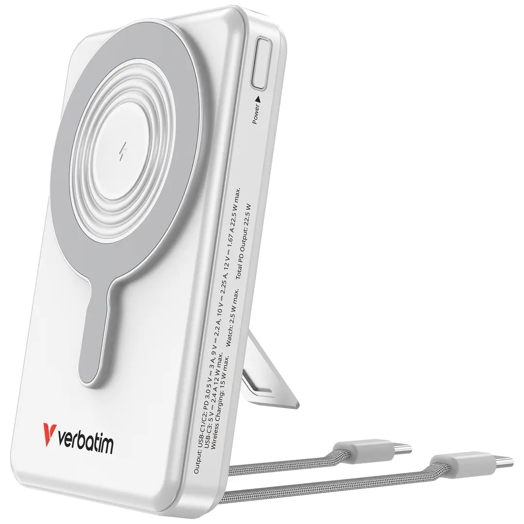VERBATIM Charge'n'Go 2C & Display PowerBank 10000 mAh Silver