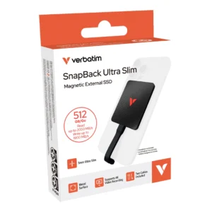 SnapBack Ultra Slim SSD USB 3.2 Gen 2x2 512GB Black