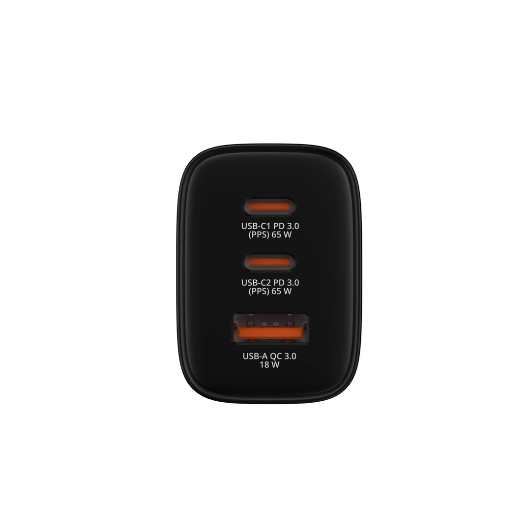 VERBATIM Essentials GaN Charger 65W EU 3-port Black - Bild 2