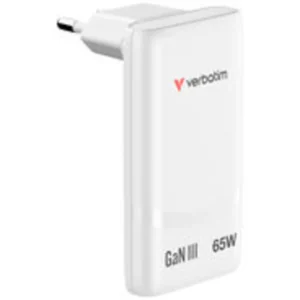 VERBATIM Fold 'n' Go GaN Charger 65W EU 2xUSB-C, White