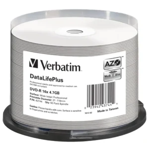 DVD-R azo 4.7gb 16x dl+ wide printable surface no-id (50)