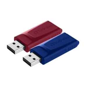 VERBATIM USB DRIVE 2.0 STORE ´N´ GO SLIDER 2 X 32GB (RED / B