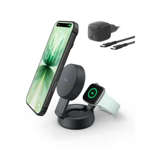 BELKIN UltraCharge 25W Qi2 Compact 2in1 phone and watch, Cha