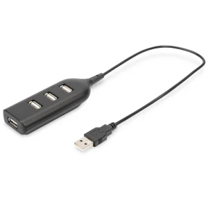 DIGITUS USB 2.0 hub 4-port bus powered, Black