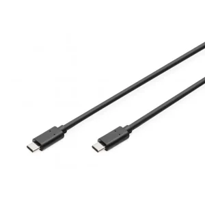 DIGITUS USB-C to USB-C cable 3 m 15W USB 2.0, Black