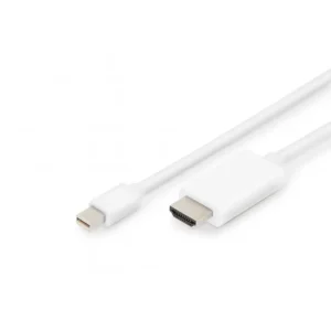 DIGITUS mini DisplayPort-HDMI adapter 4K 60Hz 2 m, White