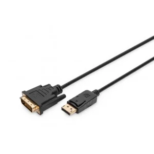 DIGITUS DisplayPort-DVI-D (24+1) adapter M/M 2 m, Black