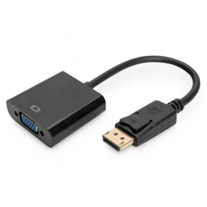 DIGITUS DisplayPort-HD15 adapter M/F 0.15 m, Black