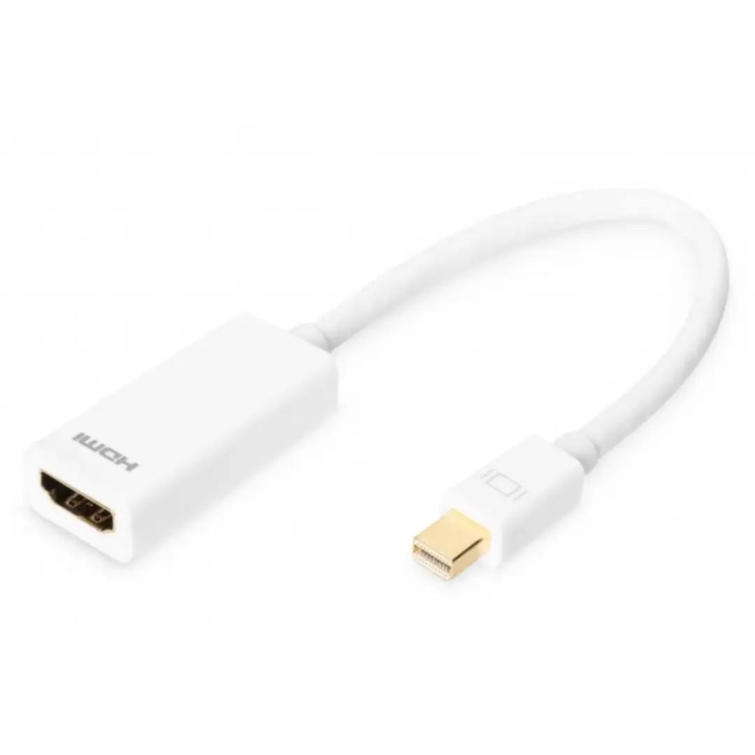 DIGITUS mini DisplayPort-HDMI adapter M/F 0.15 m, White