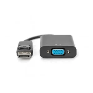 DIGITUS DisplayPort-HD15 adapter M/F 0.15 m, Black