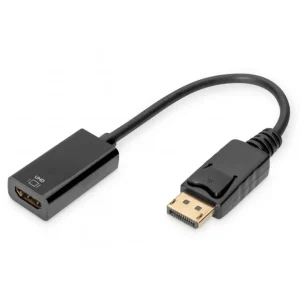 DIGITUS DisplayPort-HDMI adapter M/F 0.2 m, Black