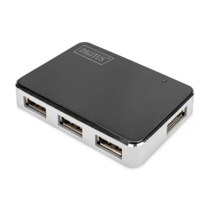 DIGITUS USB 2.0 hub 4-port with Mini-B input, Black