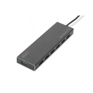 DIGITUS USB 3.0 Hub, 7-port Incl. 5V/3, 5A PSU, Alu