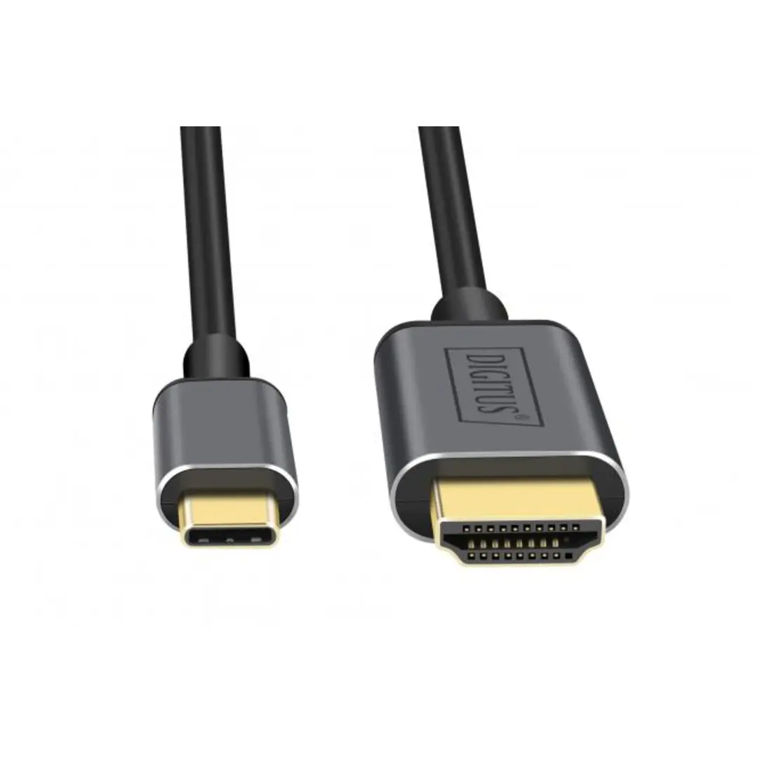 DIGITUS USB-C - HDMI Adapter, 1.8m 4K/30Hz, black - Bild 2